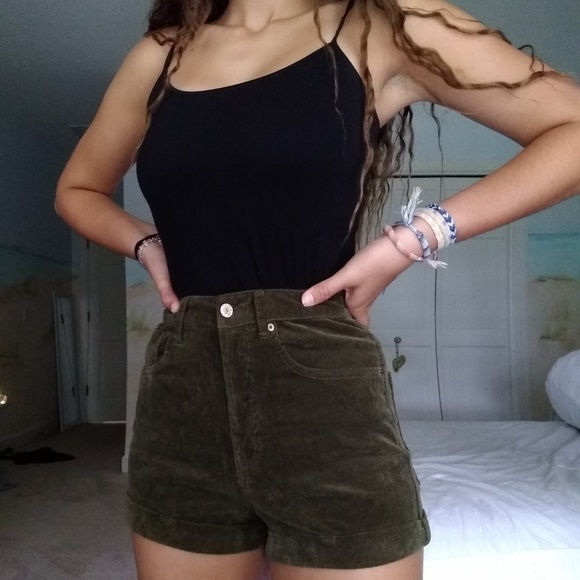 Forever 21 Pants - Forever 21 olive green corduroy shorts